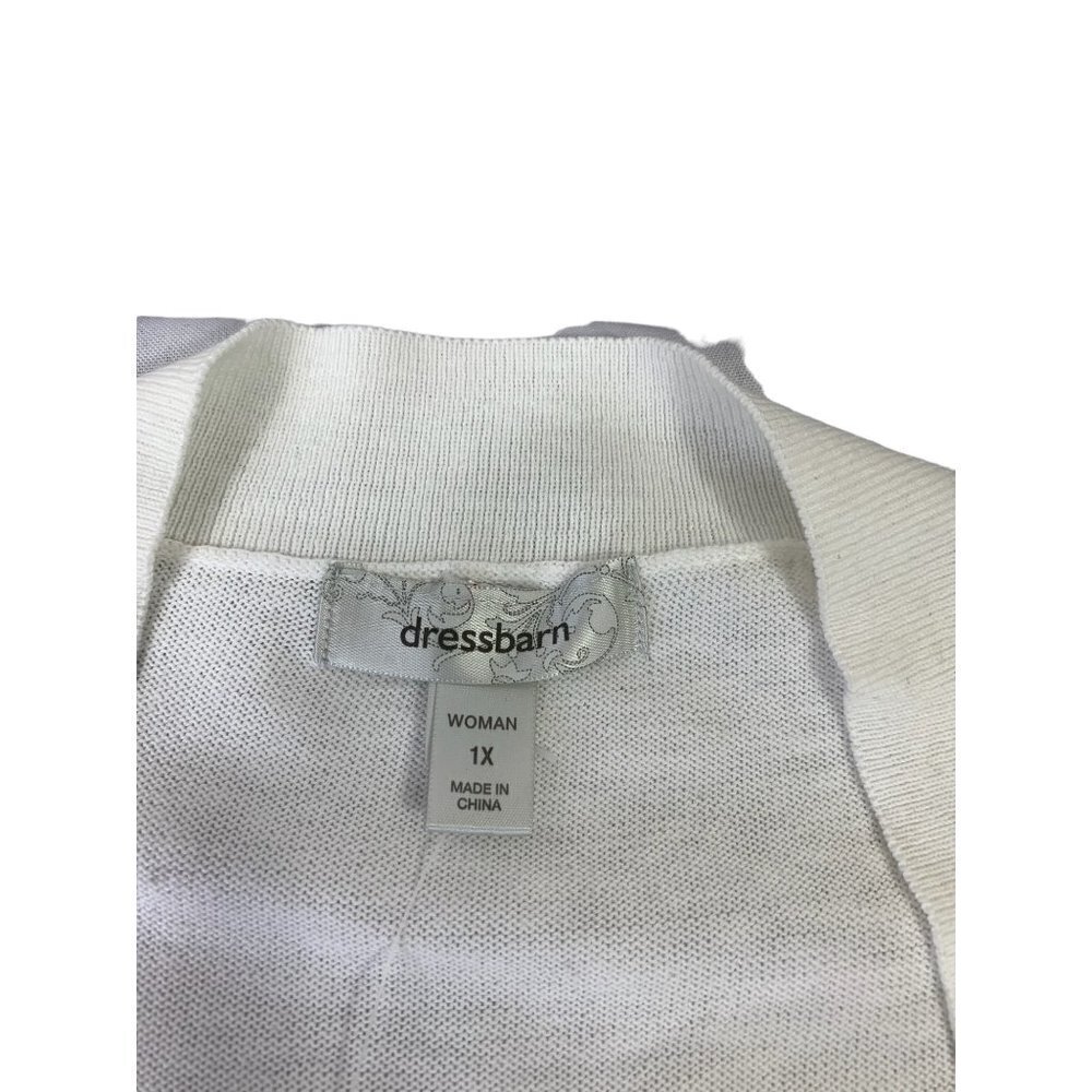 Dressbarn Women's White V-Neck Top - Picture 3 of 7